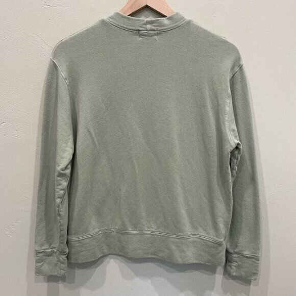Monrow Light Green Pullover Crewneck Sweatshirt - Size: XS - Picture 2 of 8
